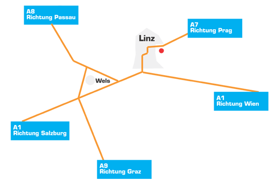 Anfahrtsplan Linz